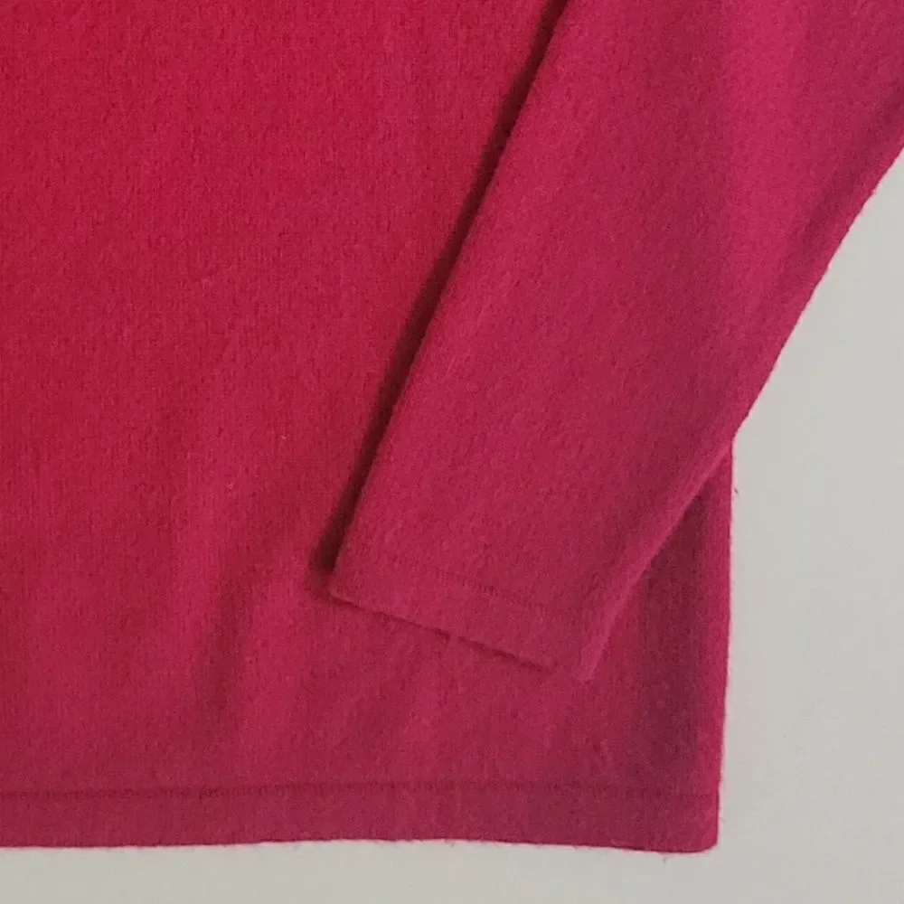 Cashmere House Women's Red Mock Neck Pullover Long Sleeve Sweater